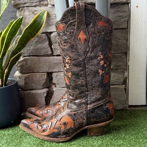 Corral Brown Embroidered Women’s Western Boots